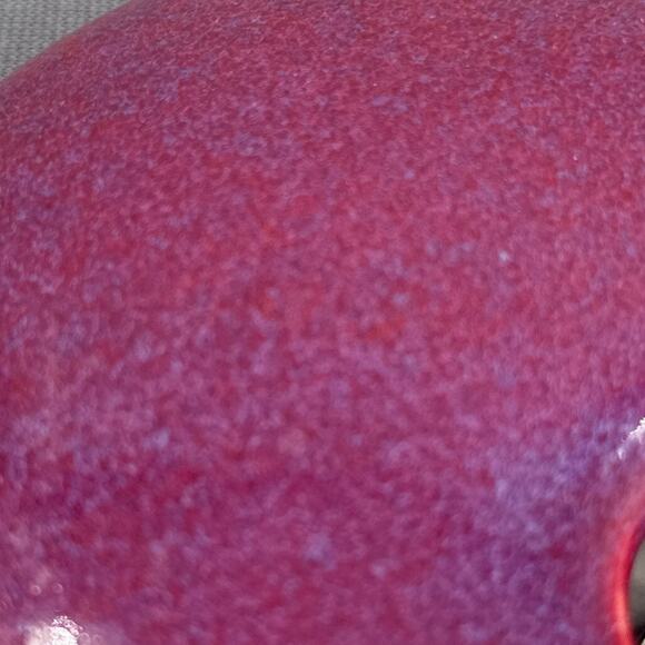 Ikebana Round Flower Vase 5” Purple Handmade Ceramic Kenzan Japan Style Frog Zen - Picture 11 of 15